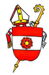 Logo Římskokatolické farnosti prelatura Český Krumlov, Věžovatá Pláně, Kájov, Větřní, Hořice na Šumavě, Přídolí, Svéraz, Zátoň, Rožmberk nad Vltavou, Světlík